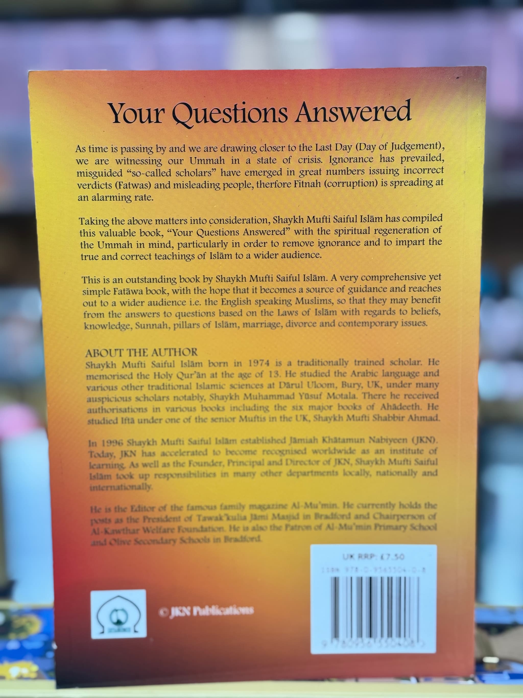 Your Questions Answered by Sheikh Mufti Saiful Islam 2