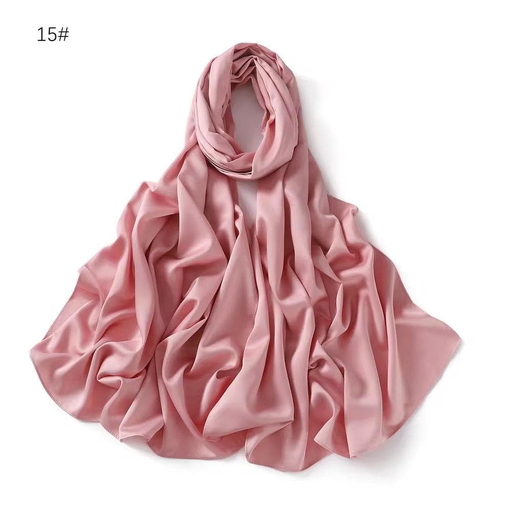 Satin Hijab Muslim Scarves Scarf 70x180cm