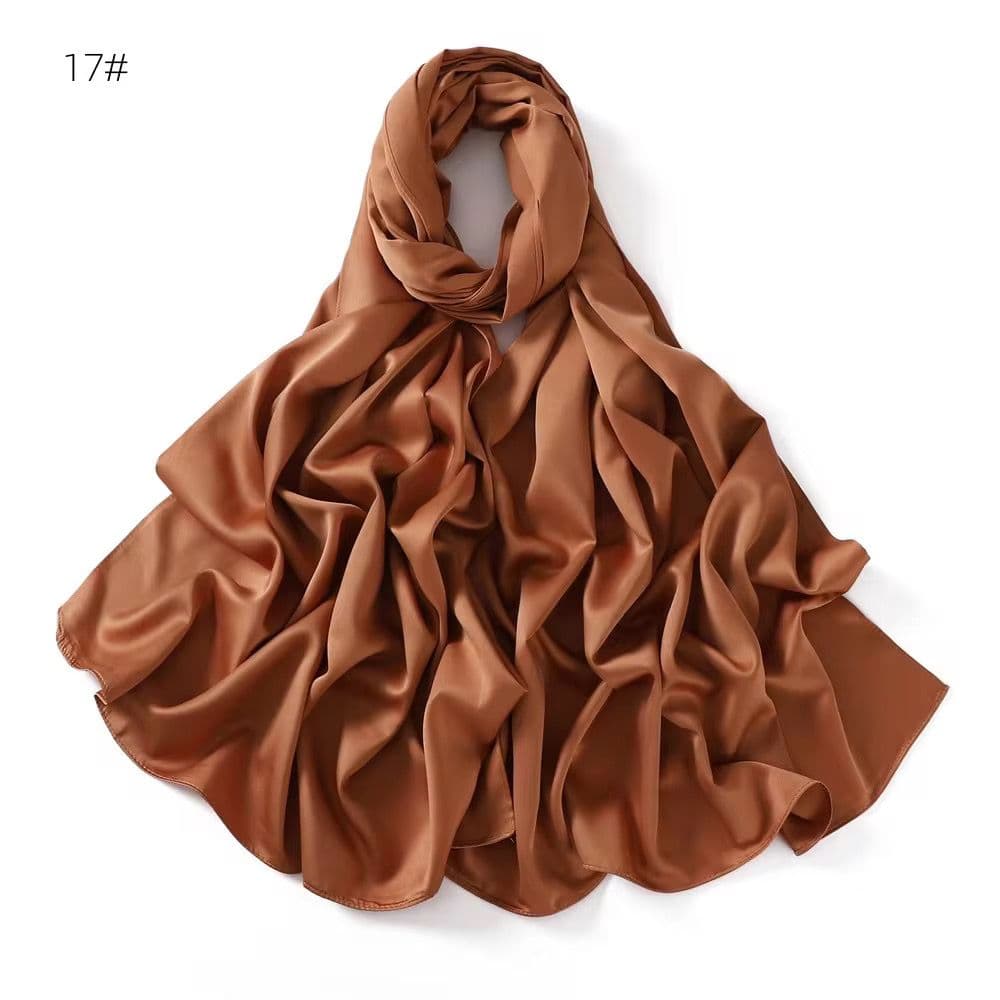 Satin Hijab Muslim Scarves Scarf 70x180cm