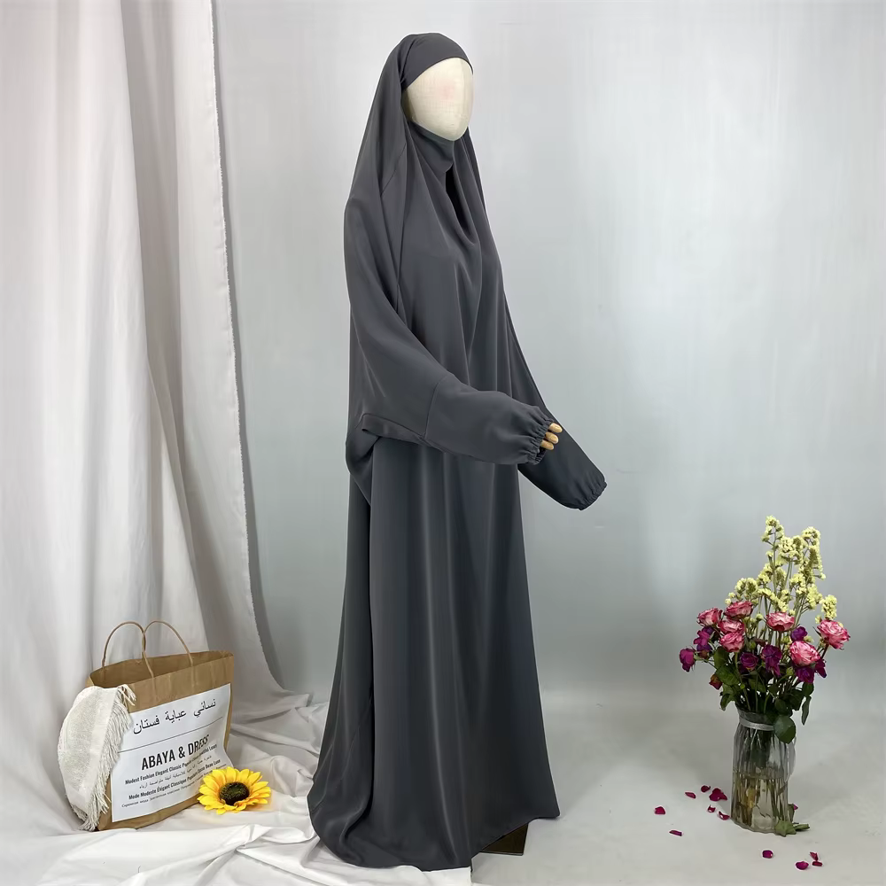 Dubai-Style Solid Closed Kimono Abaya