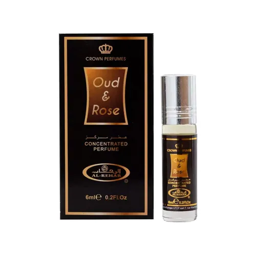 Al Rehab Oud & Rose Unisex Perfume Oil 6ml & EDP Spray 50ml