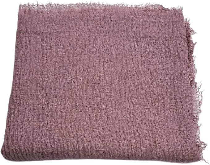 Soft Crinkle Hijab Scarf Scarves Shawl Stole Viscose Frayed Edges