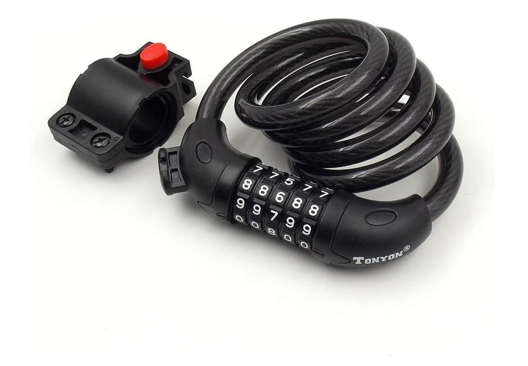 TONYON 5-Digit bicycle lock password bike anti-theft cable Coded Combination