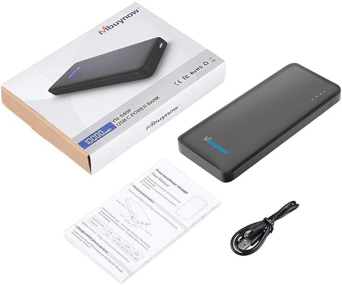 Power Bank 10000mah USB C, PD Battery Pack with USB Quick Charge 3.0