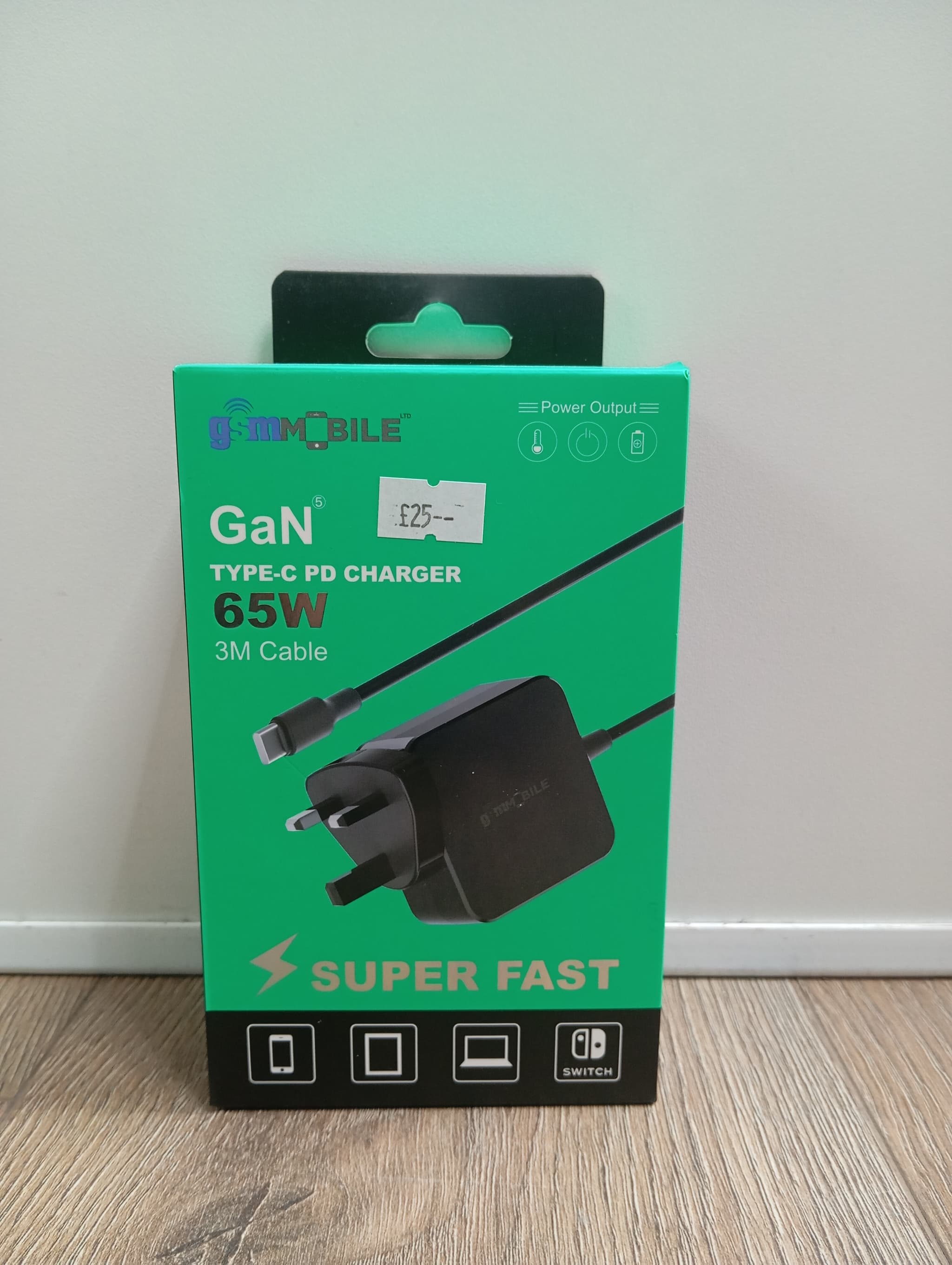 GaN Type-C PD Charger 65W 3M Cable