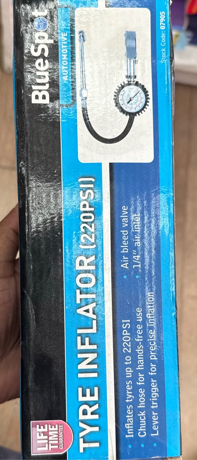 Blue Spot 220PSI Tyre Inflator 07905 4