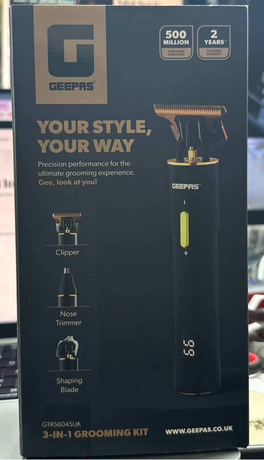 Geepas GTR56045UK 3-in-1 Grooming Kit 1