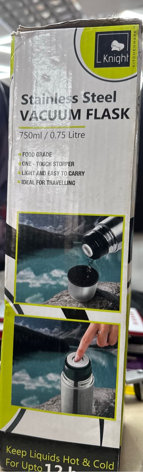 Knight Stainless Steel Vacuum Flask 750ml 2