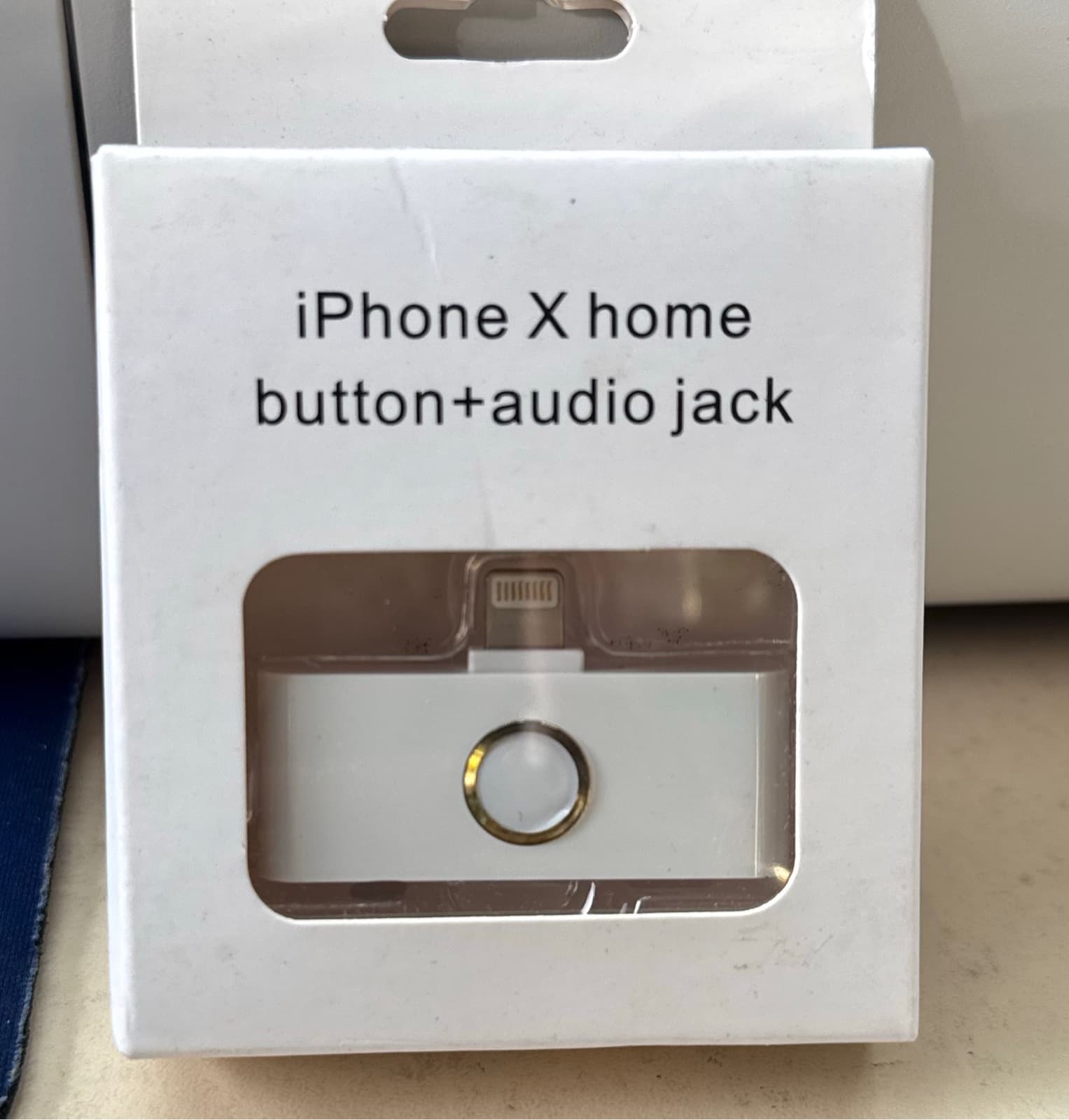 iPhone X Home Button and 3.5mm Audio Jack Lightning Adapter 1