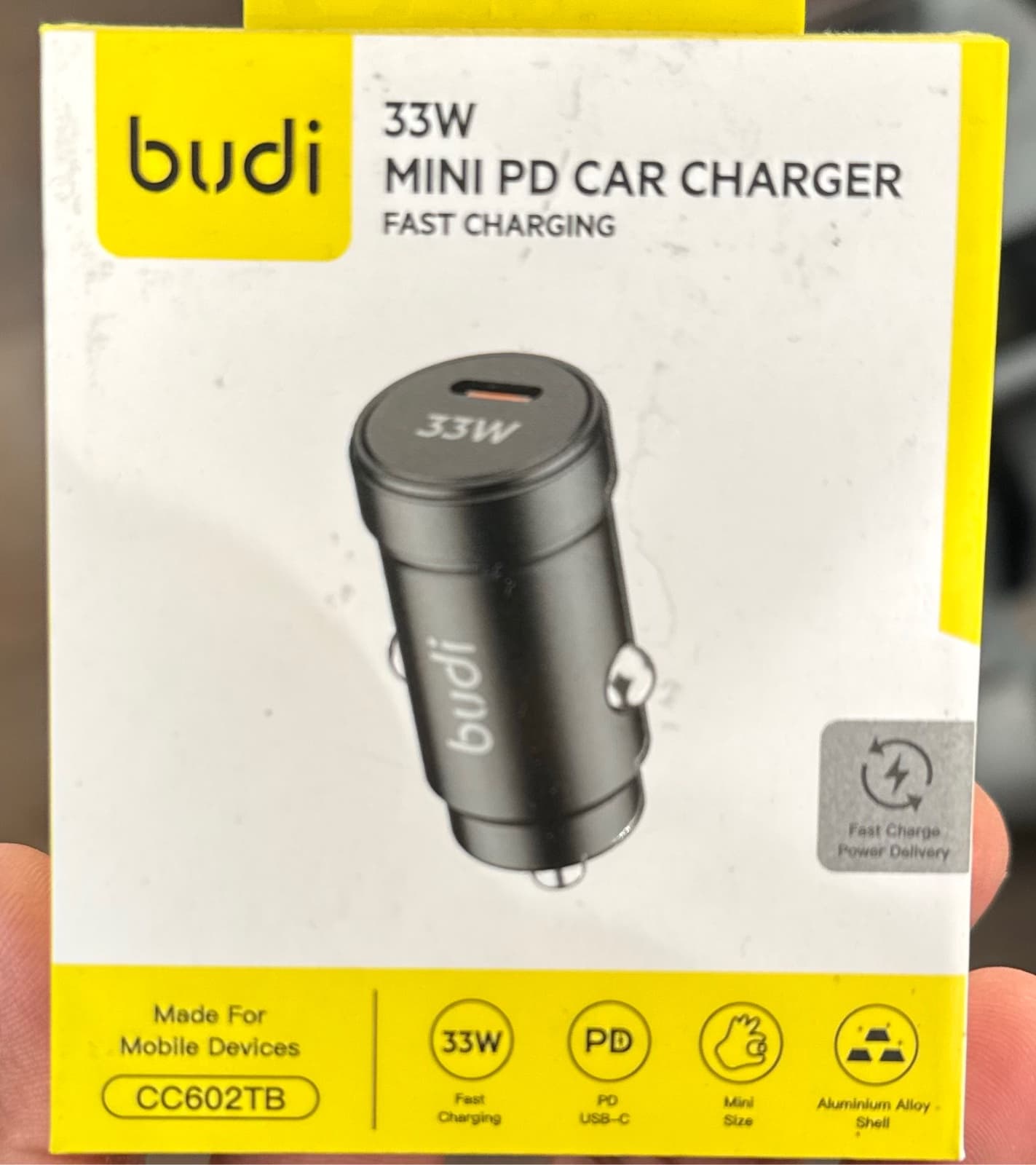 Budi CC602TB 33W Mini USB-C PD Car Charger 1