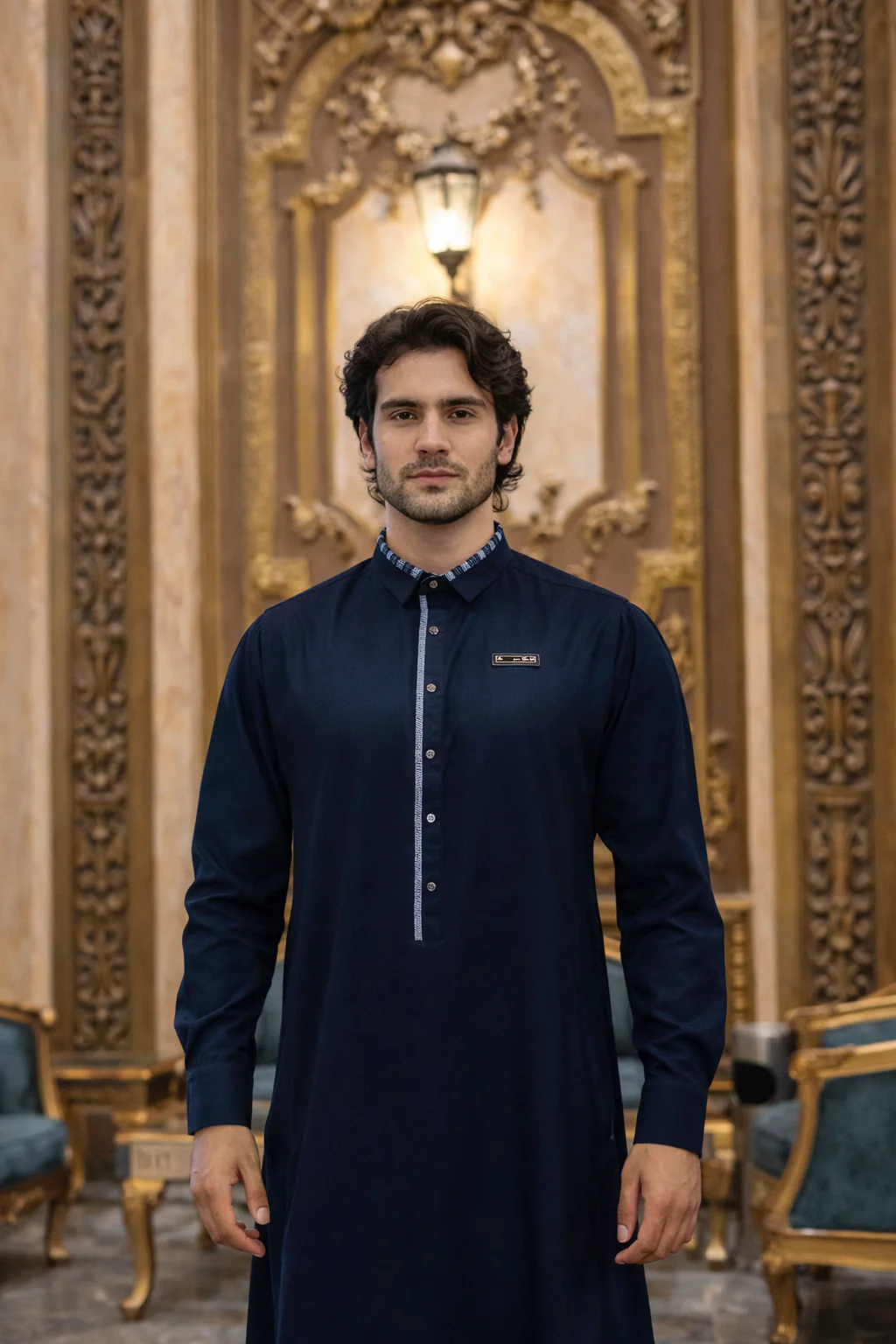 LAWUNG Thobe AAR2642 - Noir Bleu