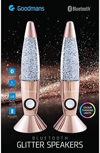 Goodman Glitter Colour Changing Speakers 6W Output 4 Colour Changing LED Light