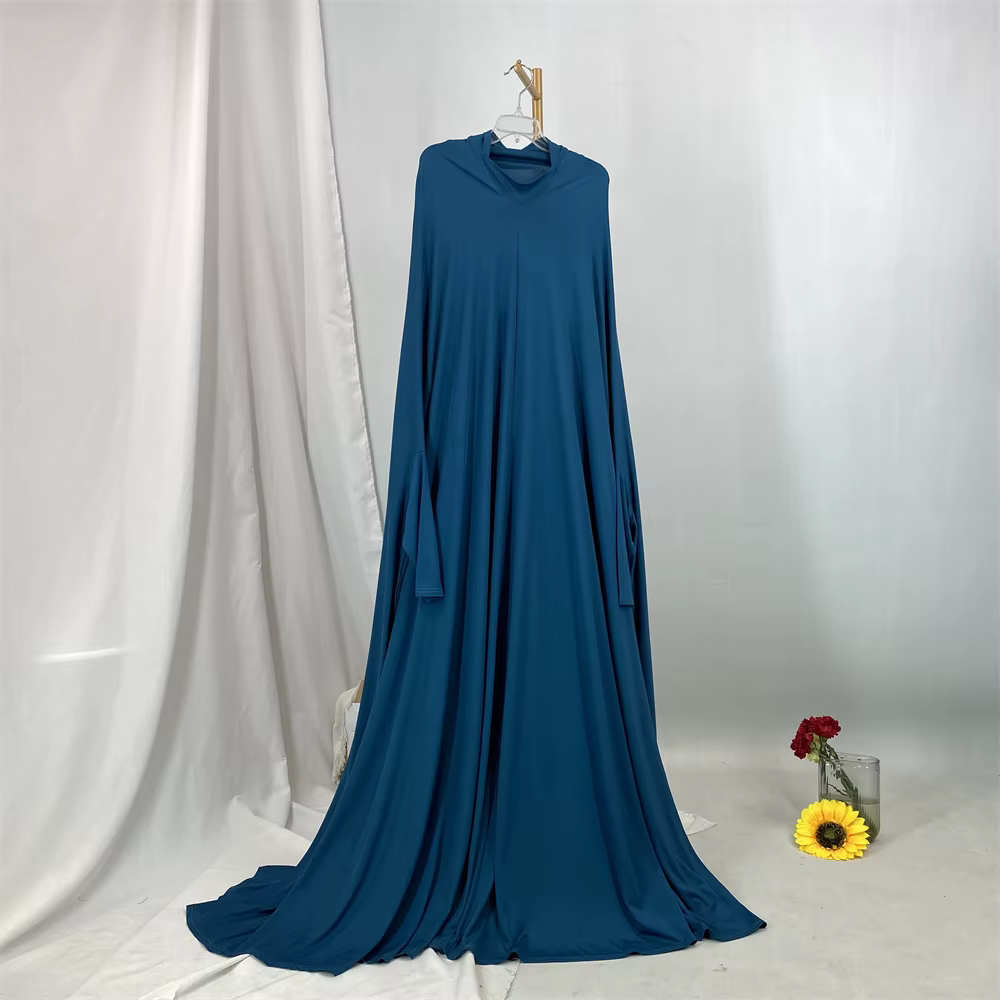 Dubai-Style Hooded Kaftan Abaya Dress