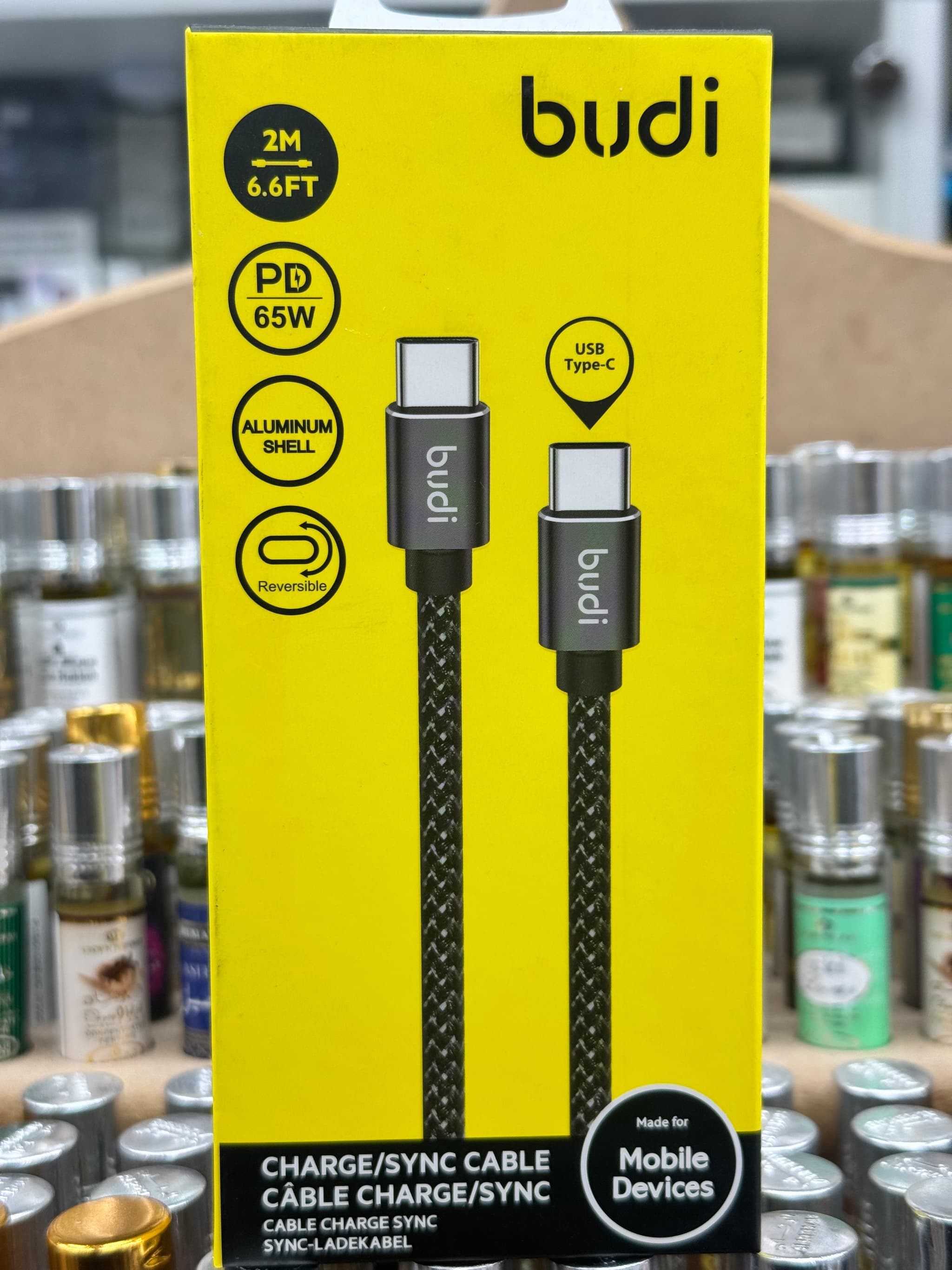 Budi Type C to Type C Charging Cable 2M 6.6 FT