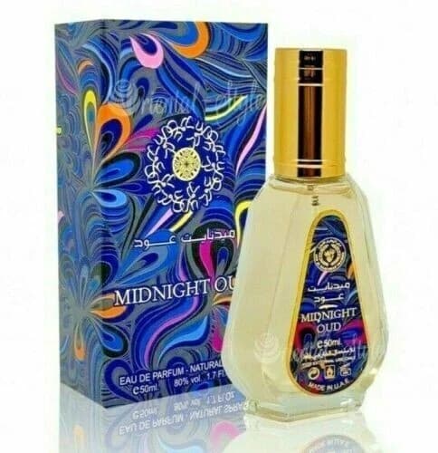 Midnight Oud 50ml Ard Al Zaafaran Arabian Perfume Spray Made in UAE