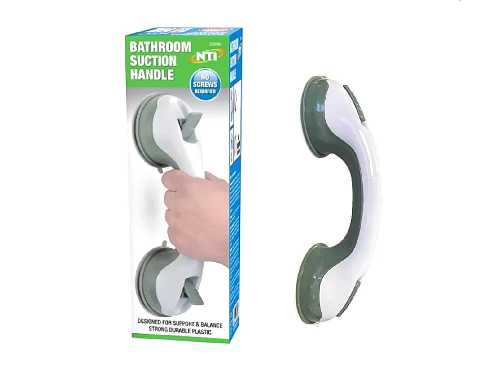 NTI Bathroom Suction Grab Handle For Bath, Shower, Toilet