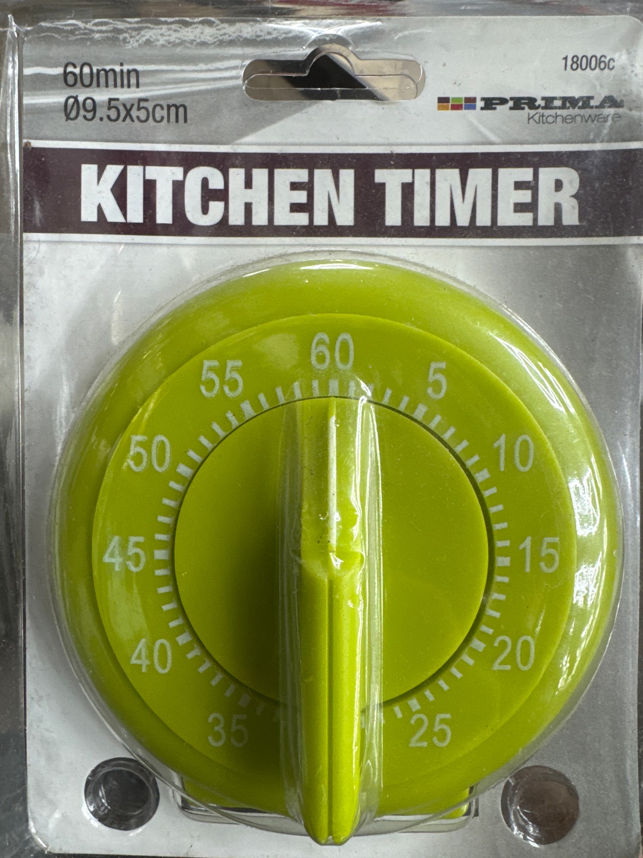 Prima Kitchen Timer 60 Minute Mechanical Wind-Up Cooking Timer