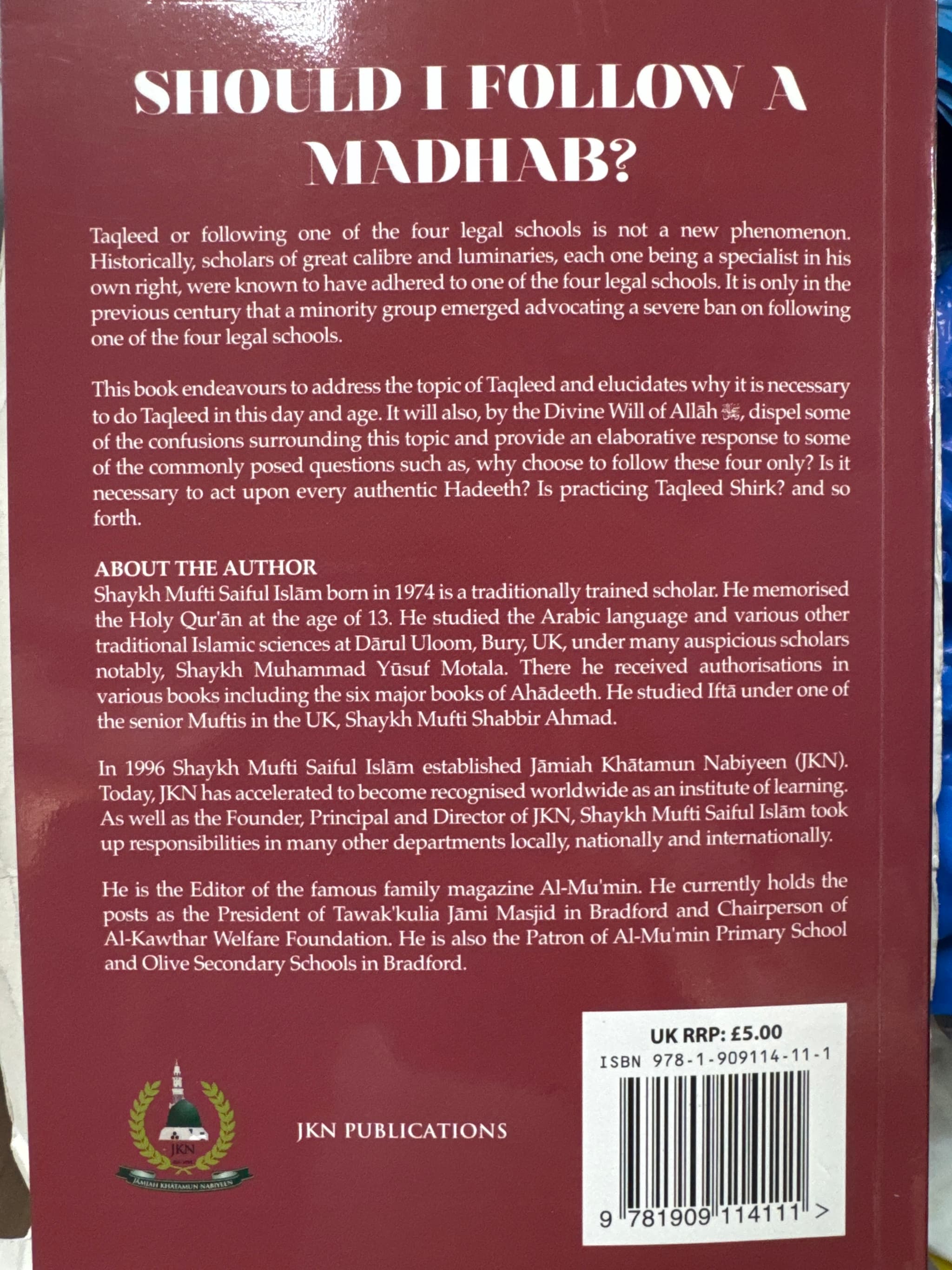 Should I Follow A Madhab? – Saiful Islam