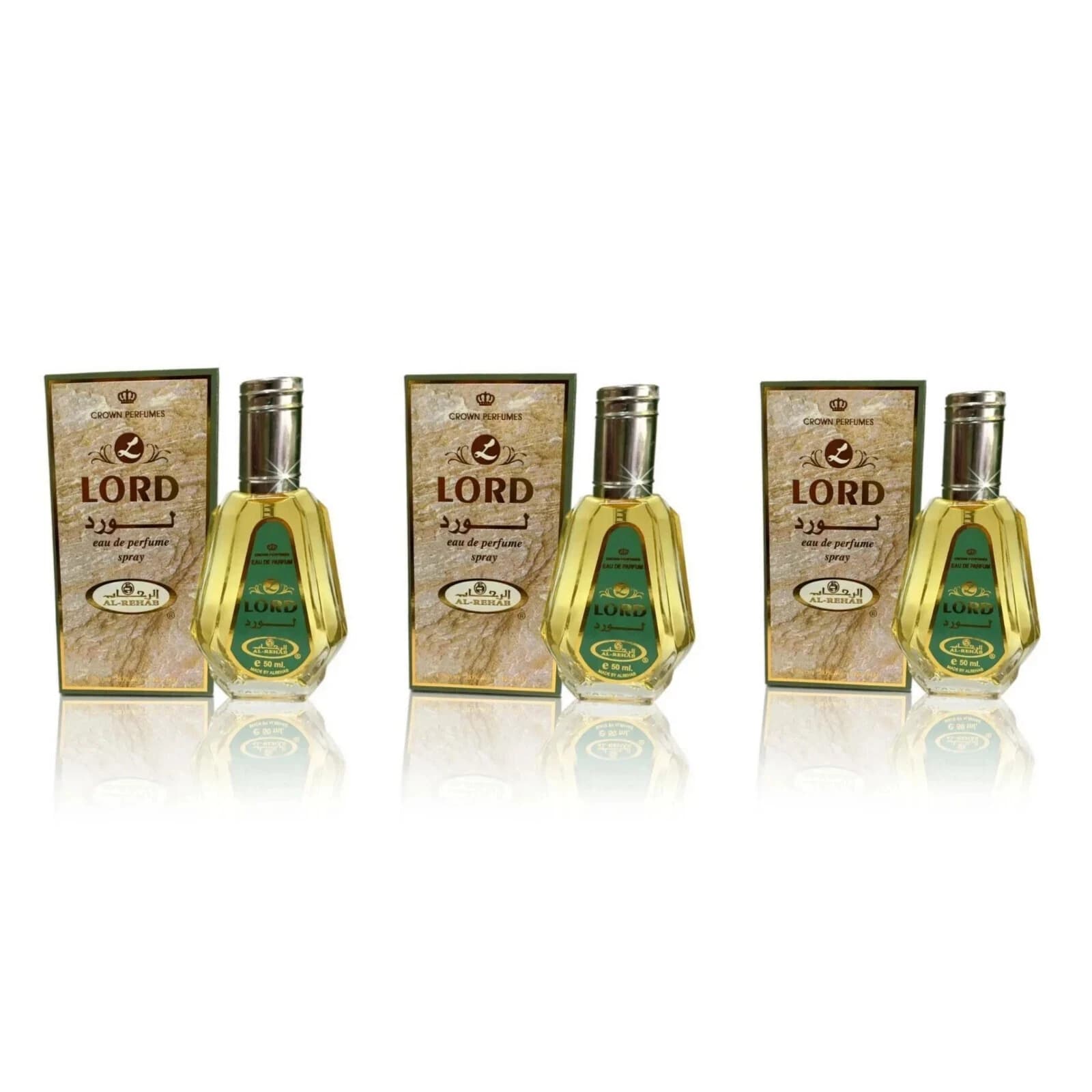 Lord 50ml (pack of 3) Eau De Perfume Spray By Al-Rehab