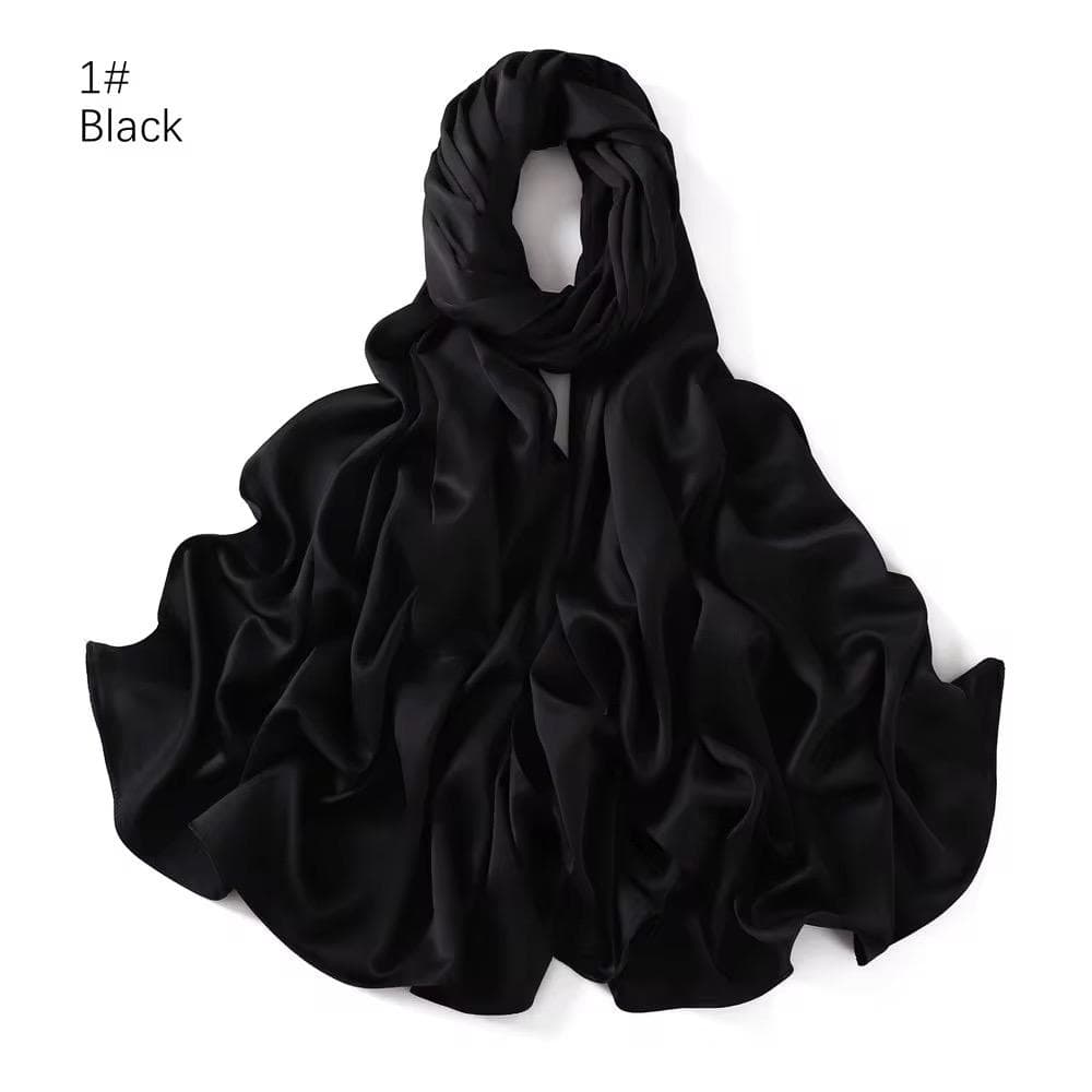Satin Hijab Muslim Scarves Scarf 70x180cm