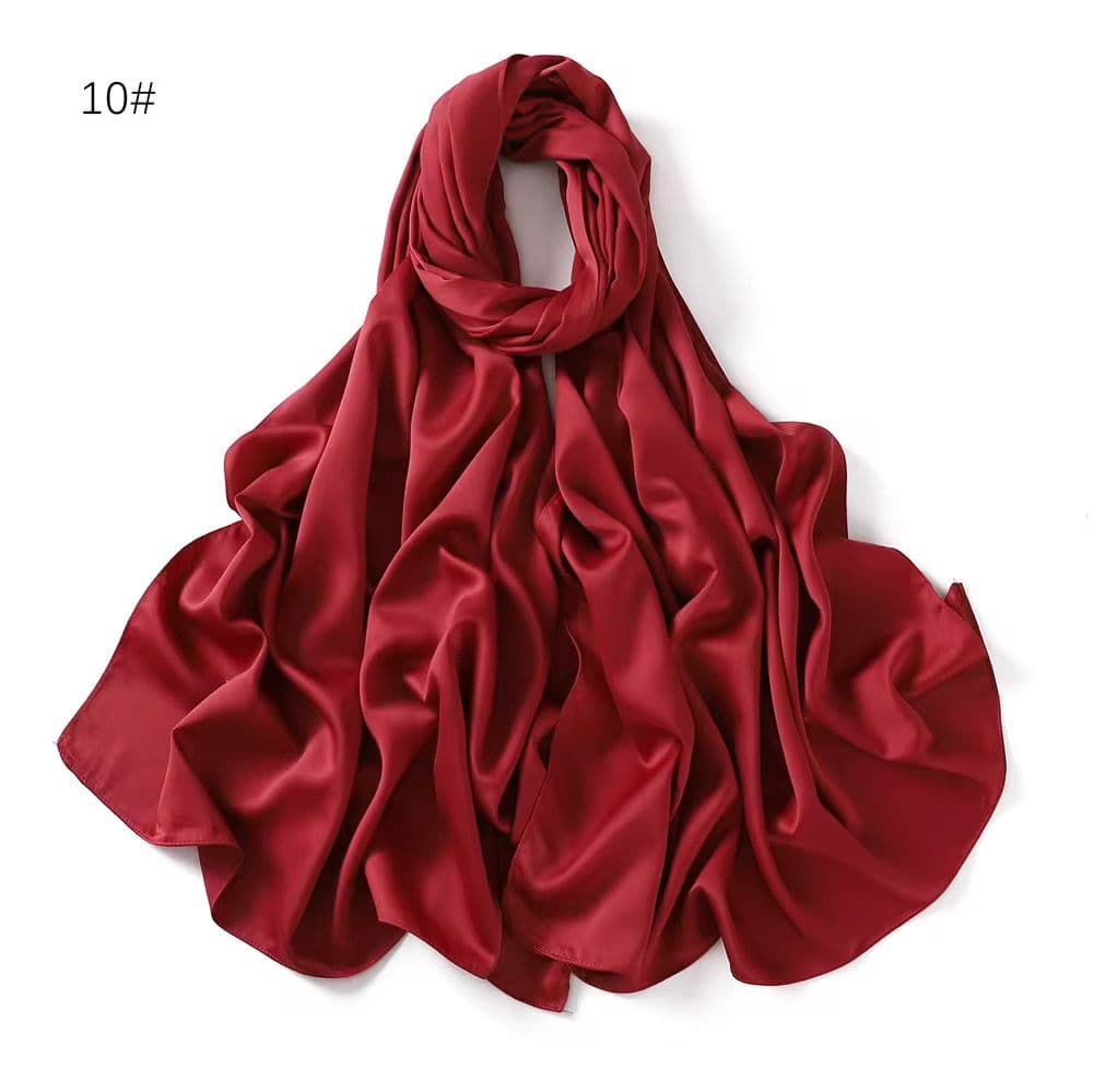 Satin Hijab Muslim Scarves Scarf 70x180cm
