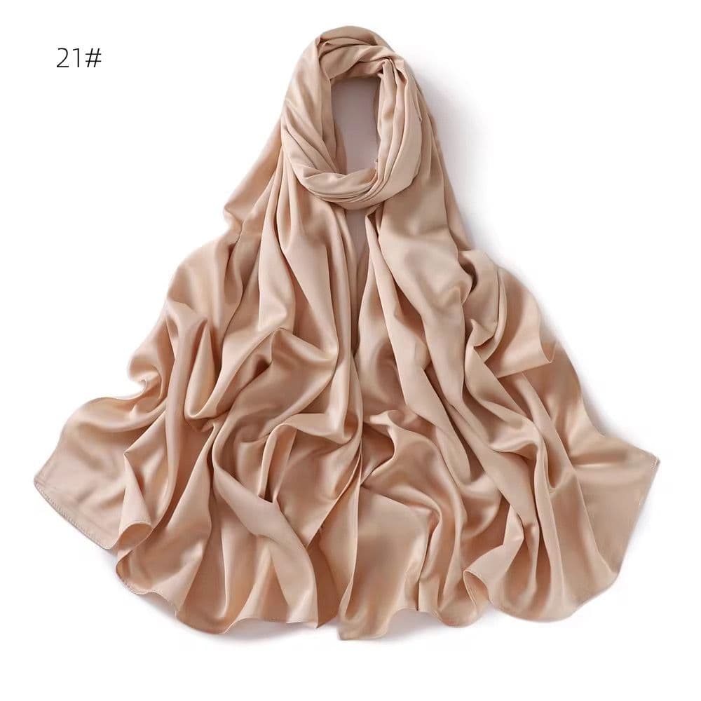 Satin Hijab Muslim Scarves Scarf 70x180cm