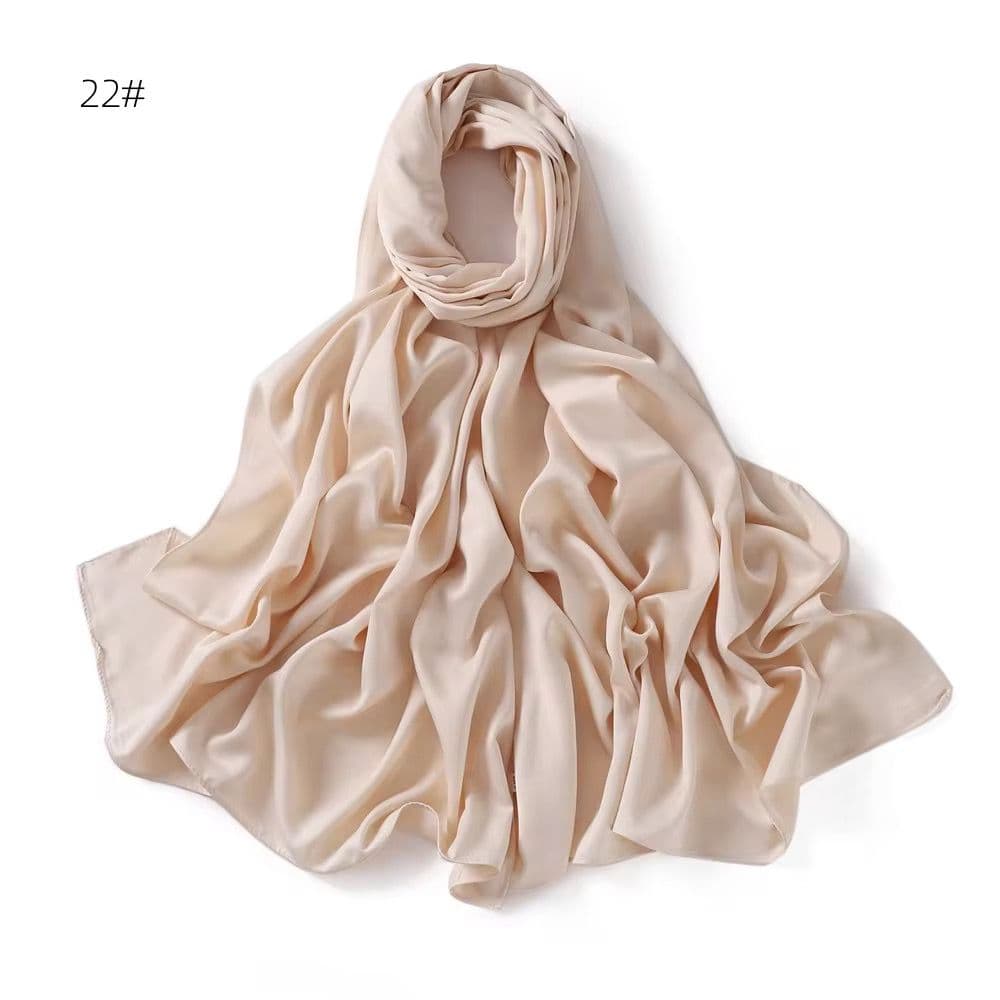 Satin Hijab Muslim Scarves Scarf 70x180cm