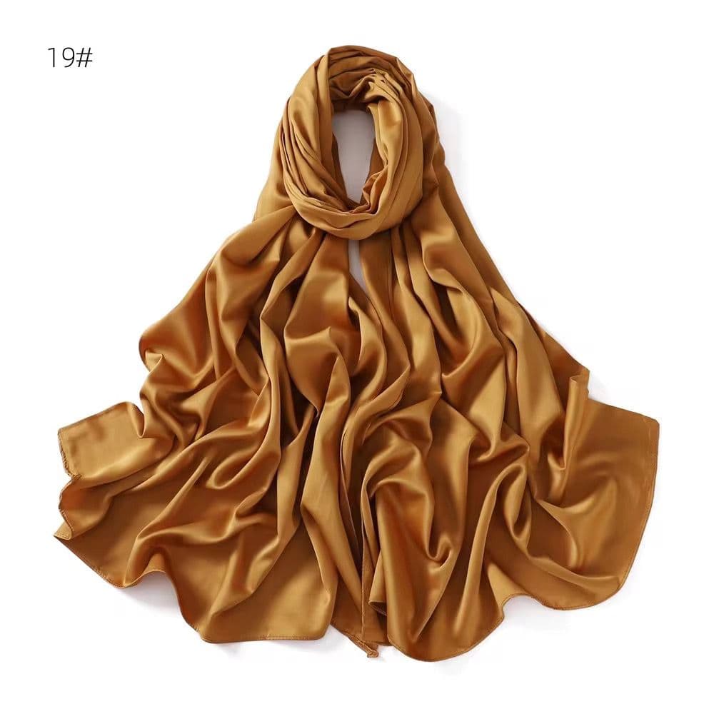 Satin Hijab Muslim Scarves Scarf 70x180cm