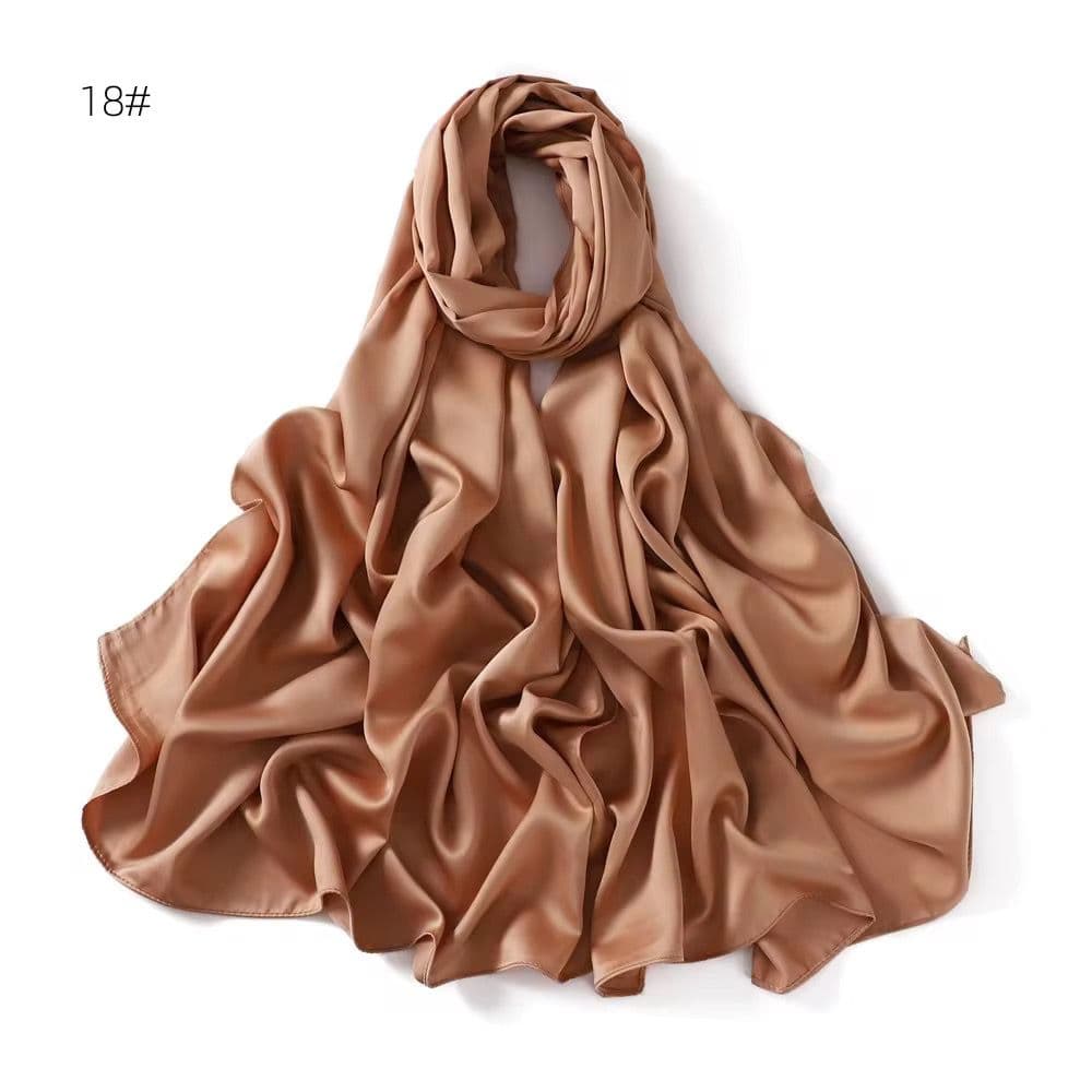 Satin Hijab Muslim Scarves Scarf 70x180cm