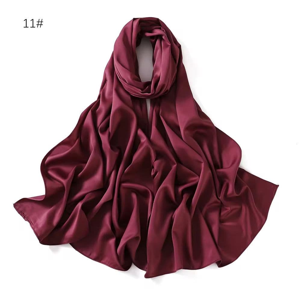 Satin Hijab Muslim Scarves Scarf 70x180cm