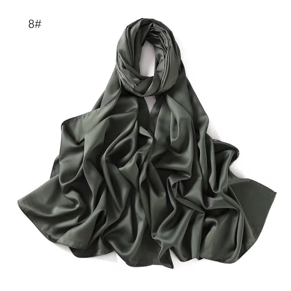 Satin Hijab Muslim Scarves Scarf 70x180cm