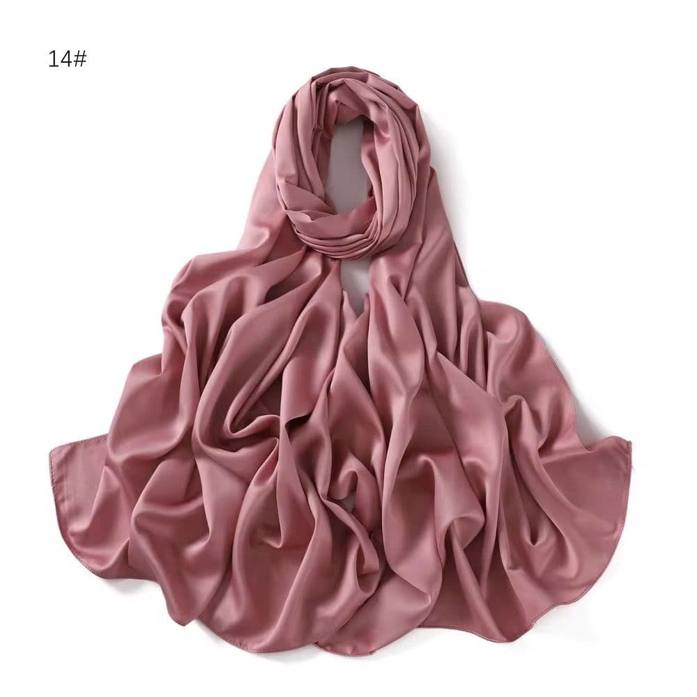 Satin Hijab Muslim Scarves Scarf 70x180cm