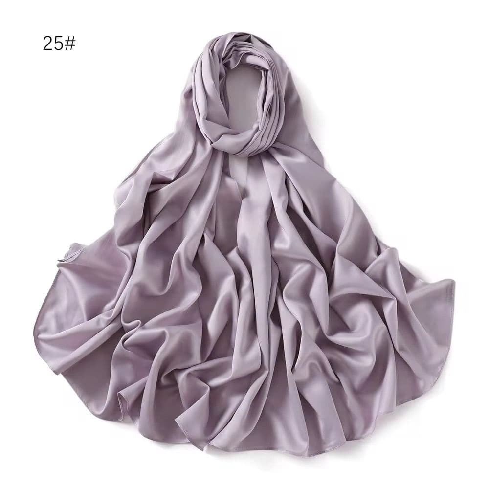 Satin Hijab Muslim Scarves Scarf 70x180cm