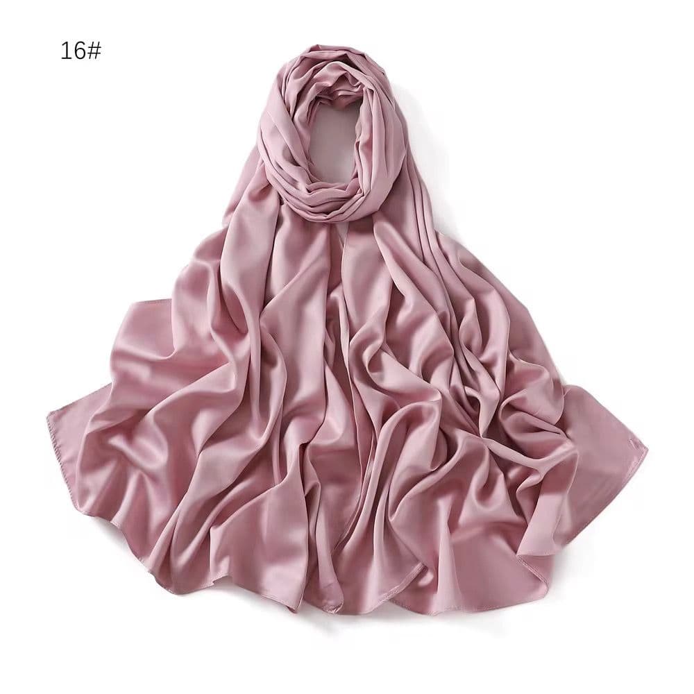 Satin Hijab Muslim Scarves Scarf 70x180cm