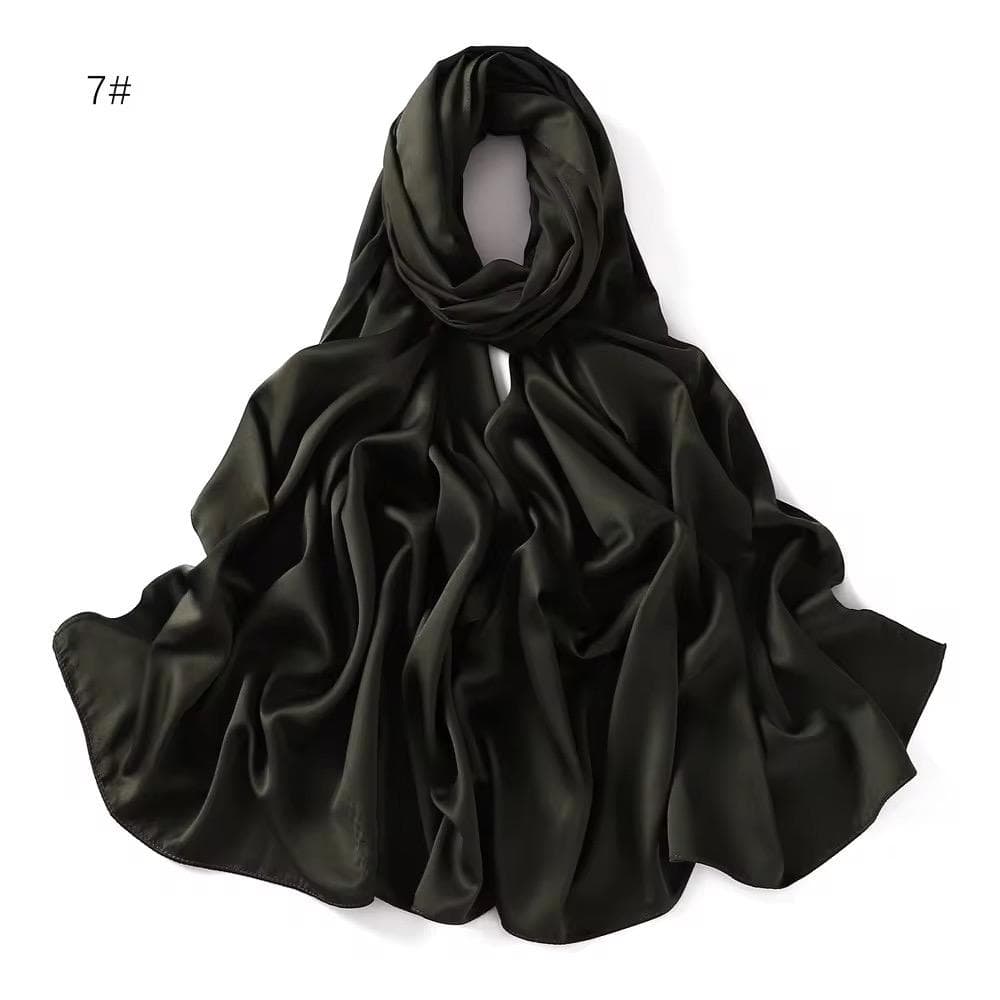 Satin Hijab Muslim Scarves Scarf 70x180cm