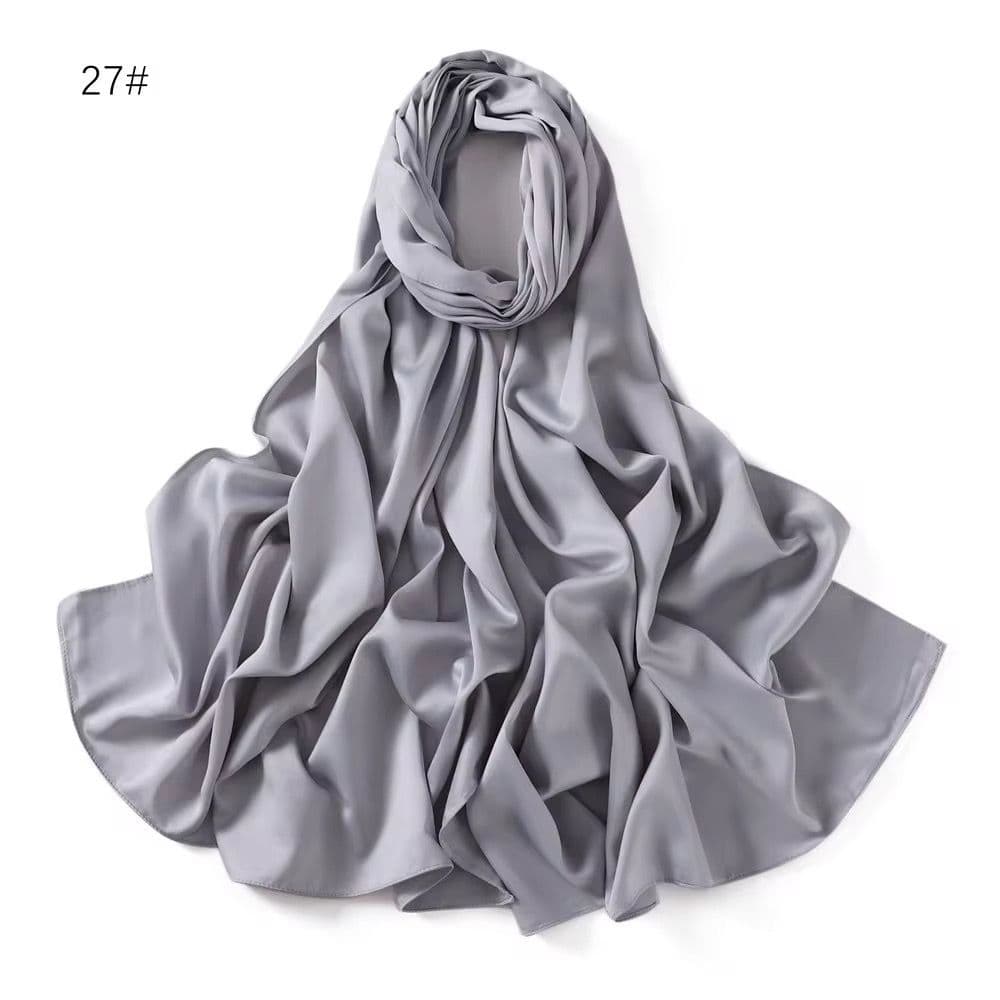 Satin Hijab Muslim Scarves Scarf 70x180cm