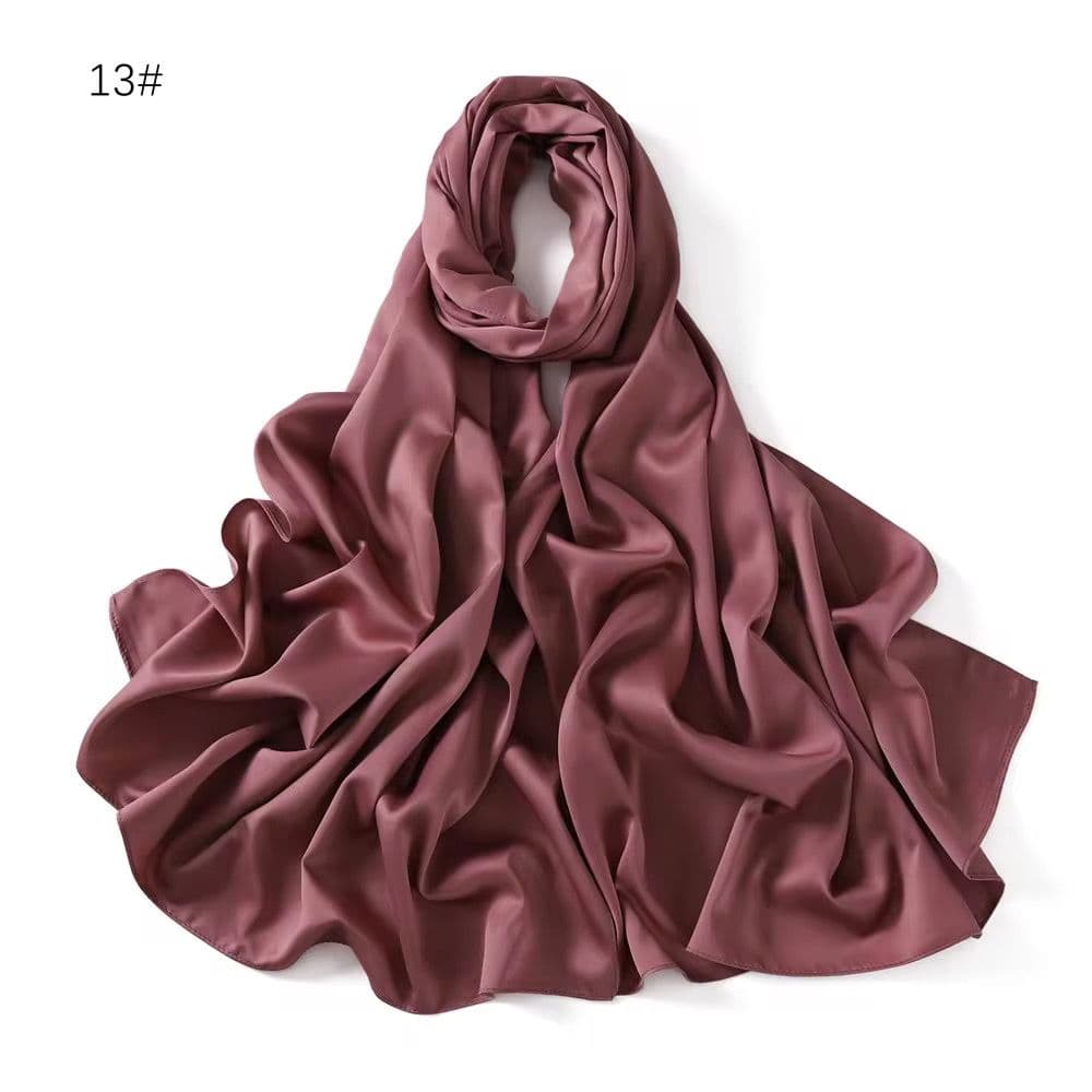 Satin Hijab Muslim Scarves Scarf 70x180cm
