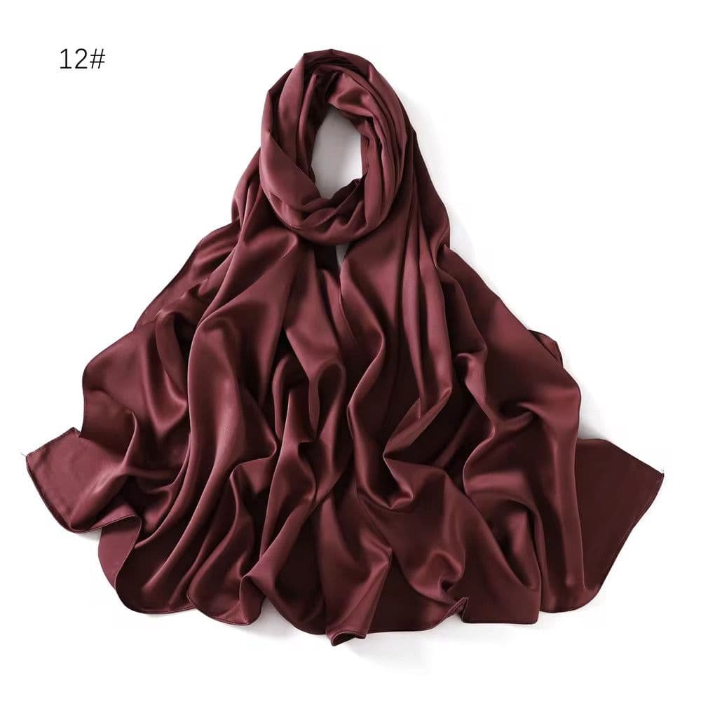 Satin Hijab Muslim Scarves Scarf 70x180cm