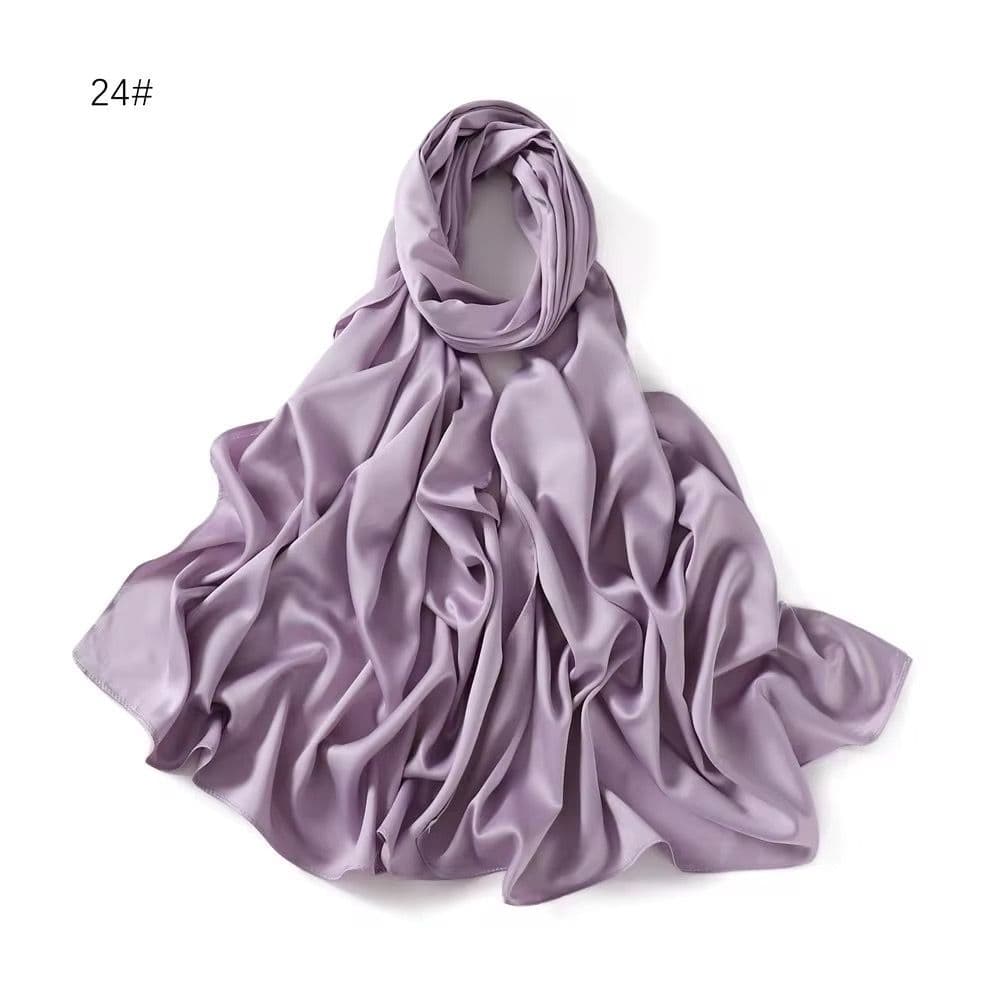 Satin Hijab Muslim Scarves Scarf 70x180cm