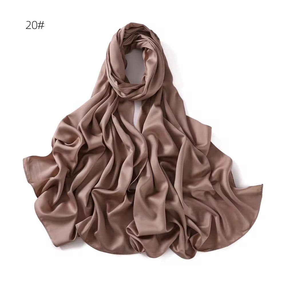 Satin Hijab Muslim Scarves Scarf 70x180cm