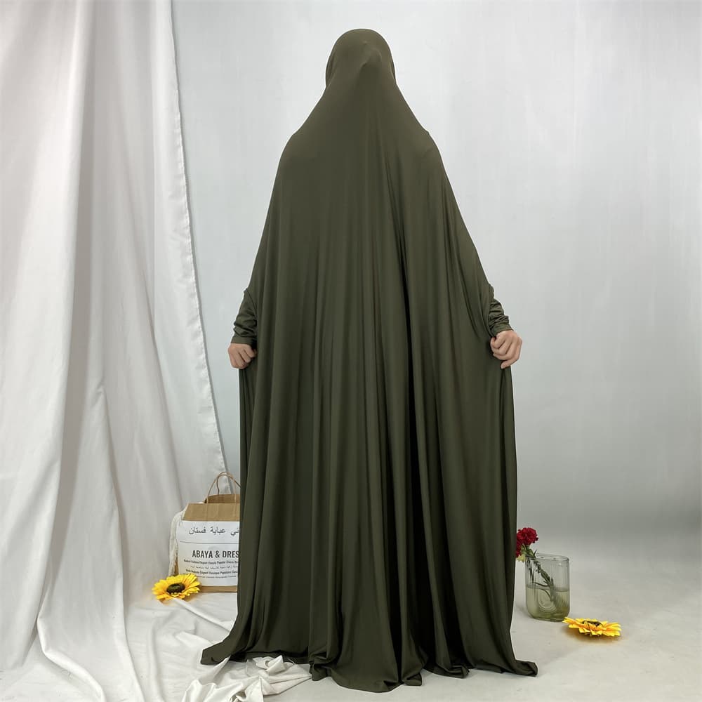 Dubai-Style Hooded Kaftan Abaya Dress
