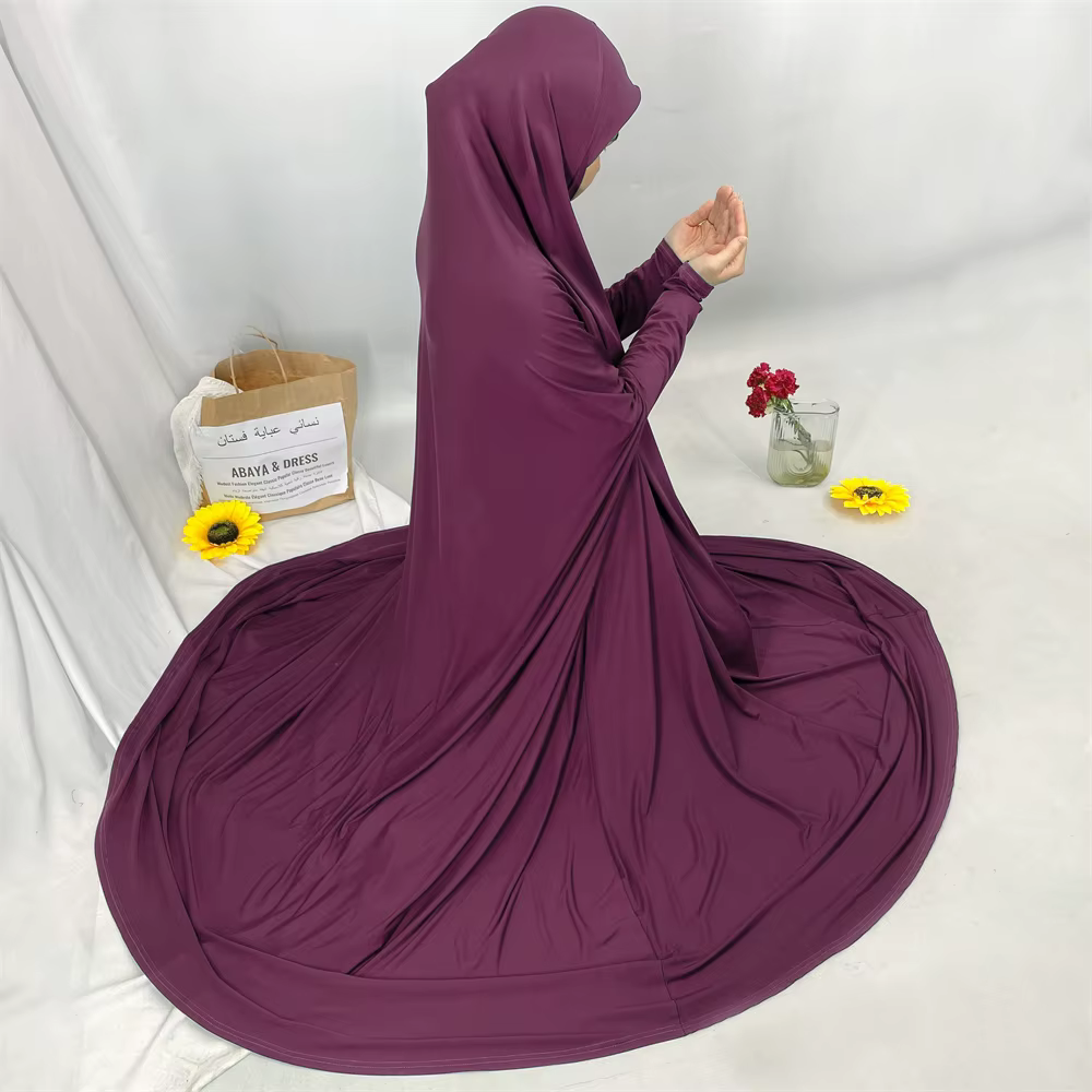 Dubai-Style Hooded Kaftan Abaya Dress
