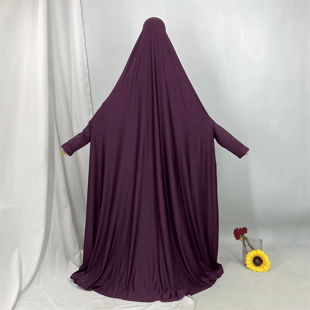 Dubai-Style Hooded Kaftan Abaya Dress