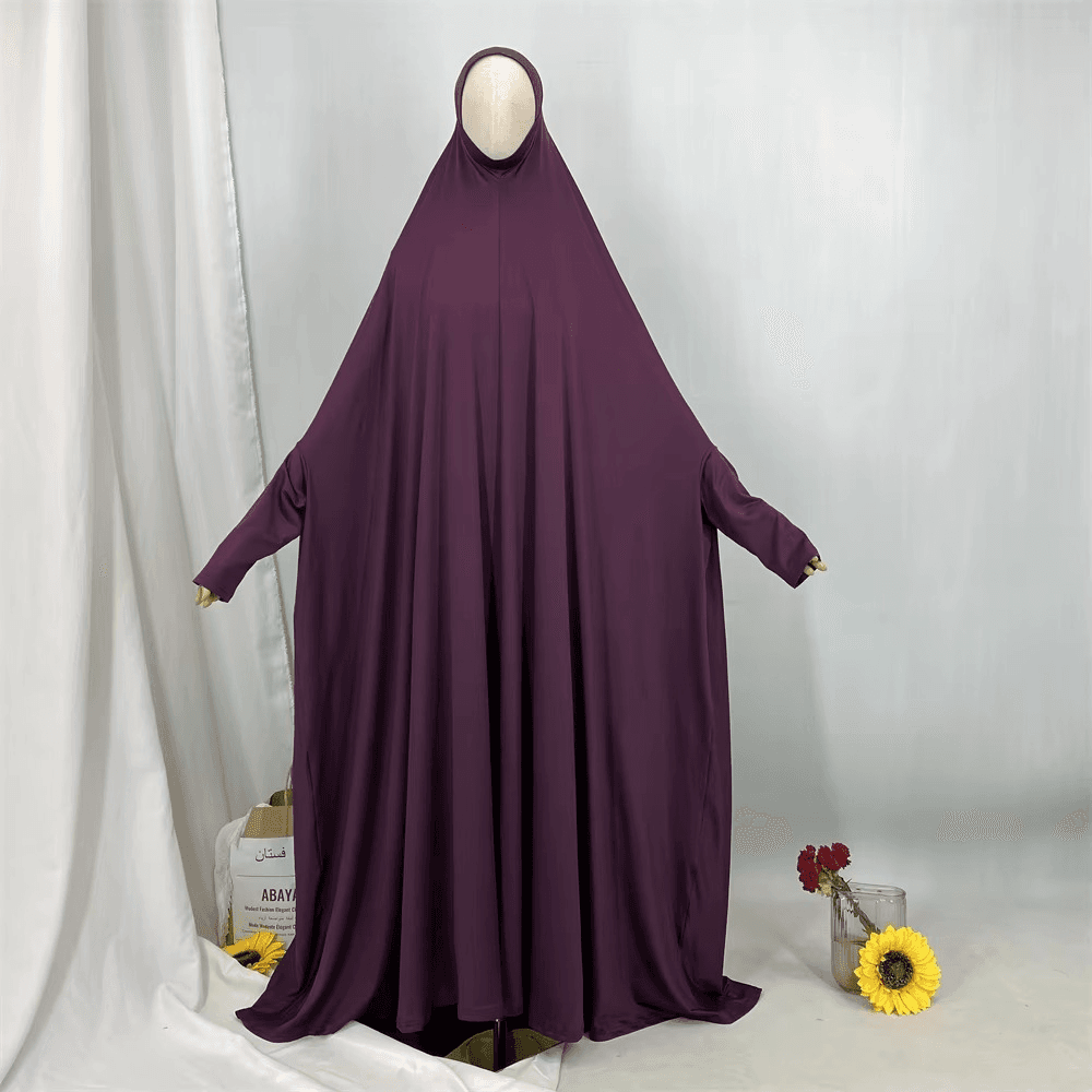 Dubai-Style Hooded Kaftan Abaya Dress