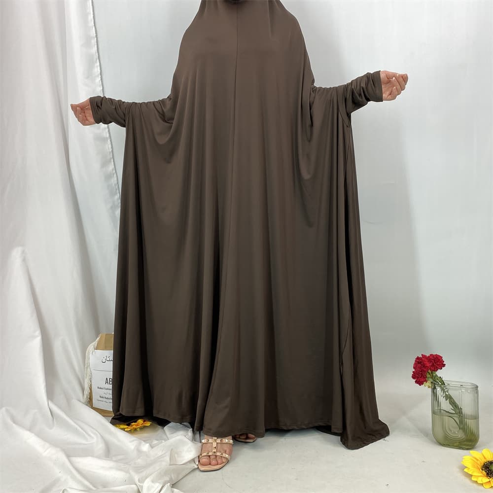 Dubai-Style Hooded Kaftan Abaya Dress