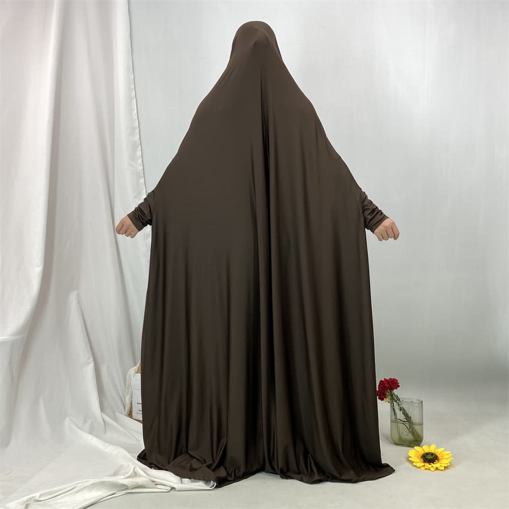 Dubai-Style Hooded Kaftan Abaya Dress