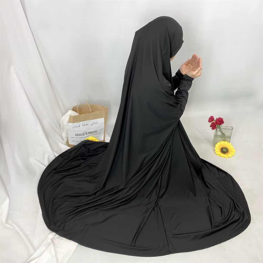 Dubai-Style Hooded Kaftan Abaya Dress