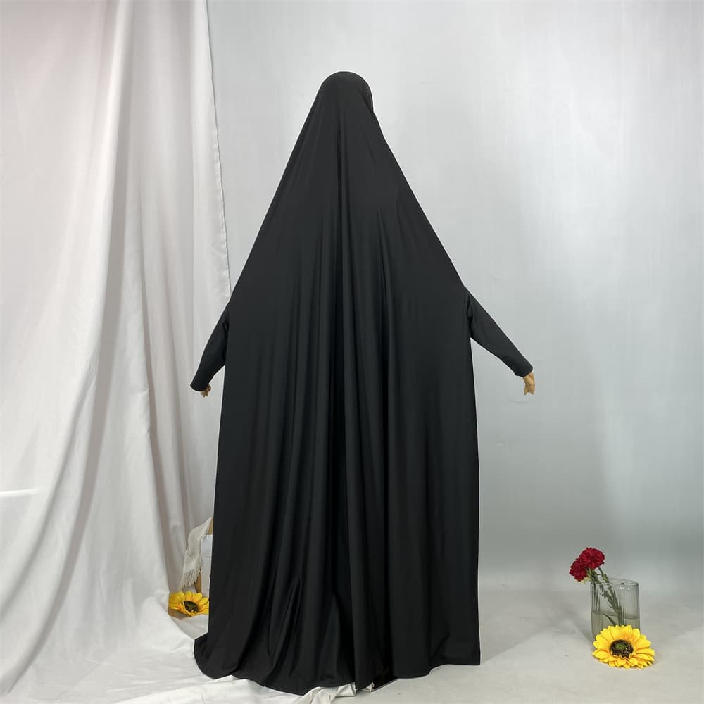 Dubai-Style Hooded Kaftan Abaya Dress
