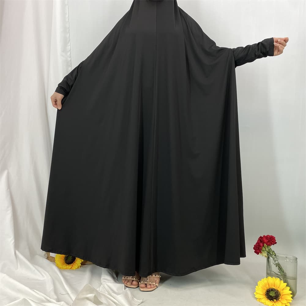 Dubai-Style Hooded Kaftan Abaya Dress