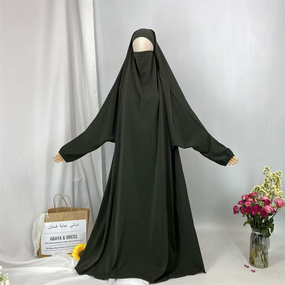 Dubai-Style Solid Closed Kimono Abaya